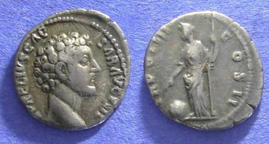 Ancient Coins - Roman Empire - Marcus Aurelius (Caesar) 138-161 - Denarius