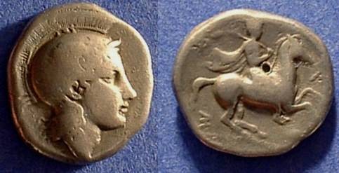 Ancient Coins - Pharsalos Thessaly - Drachm Circa 375 BC