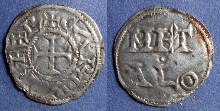 France, Poitou, In the name of Charles II Struck 1050-1150, Silver Denier