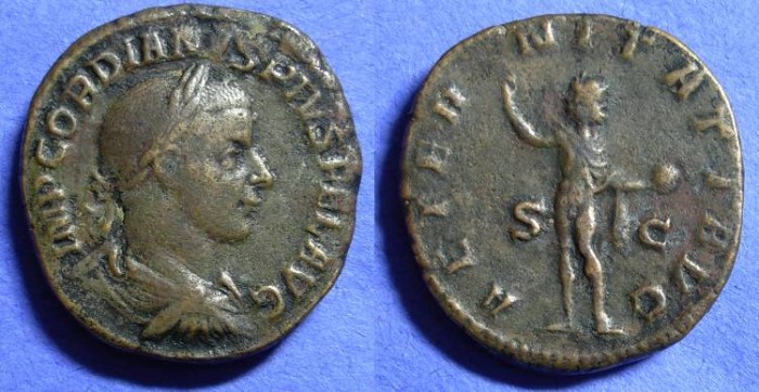 Ancient Coins - Gordian III 238-244AD - Sestertius