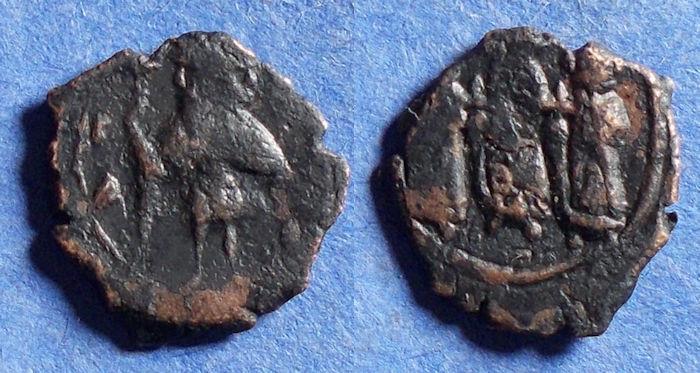 Ancient Coins - Byzantine Empire, Imitative in the style of Heraclius & Constans II Circa 650, Bronze Follis