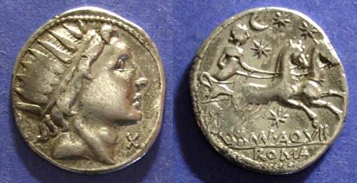 Ancient Coins - Roman Republic, Mn Aquillius Mn f Mn n 109-8 BC, Denarius