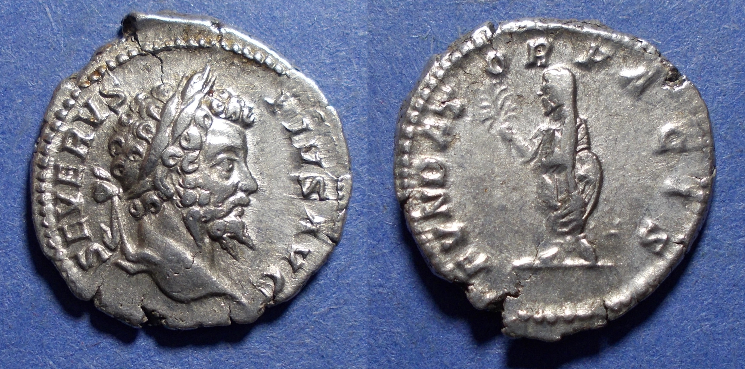 Roman Empire, Septimius Severus 193-211, Silver Denarius | Roman