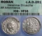 Ancient Coins - Roman Empire, Herennia Etruscilla 251-3, Silver Antoninianus