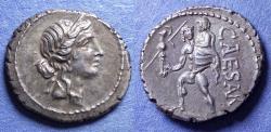 Ancient Coins - Roman Imperatorial, Julius Caesar Struck 48-47 BC, Silver Denarius