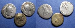 Ancient Coins - Roman Empire, Group of three Vespasian denarii 69-79, Silver