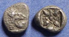 Ancient Coins - Ionia, Miletos Circa 500 BC, Silver Diobol