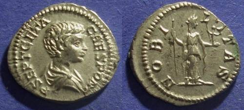 Ancient Coins - Roman Empire, Geta (as Caesar) 198-208 AD, Denarius