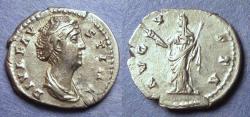 Ancient Coins - Roman Empire, Diva Faustina Sr d. 141, Silver Denarius