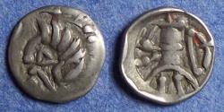 Ancient Coins - Sogdiana, Uncertain ruler Circa 400AD, Silver Hemiobol