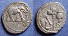 Ancient Coins - Roman Imperatorial, Julius Caesar Struck 49 BC, Silver Denarius
