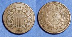 Us Coins - United States,  1871,  2 Cent