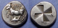 Ancient Coins - Thrace, Byzantion 387-340 BC, Silver Siglos
