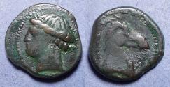 Ancient Coins - Zeugitania, Carthage 300-264 BC, Bronze AE20