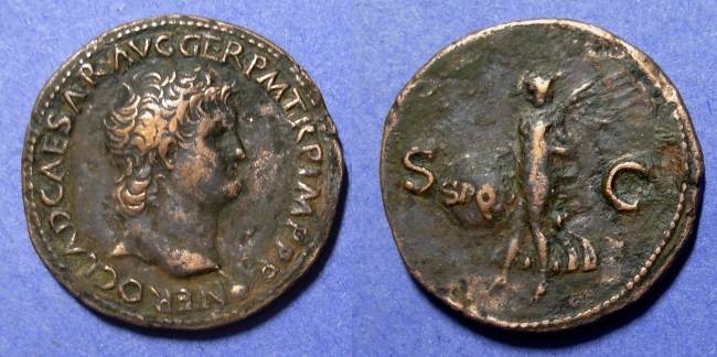 Ancient Coins - Roman Empire, Nero 54-68 AD, As
