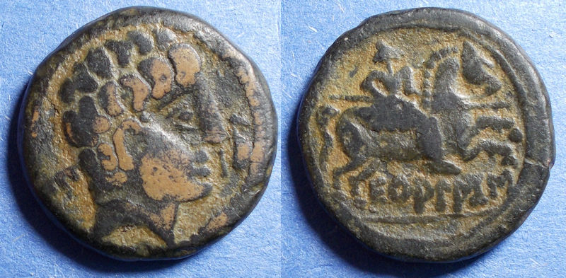 Spain, Ekualakos 100-50 BC, Bronze AE27 | Ancient Spanish Coins