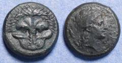 Ancient Coins - Bruttium, Rhegion 351-280 BC, Bronze AE21