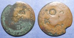 World Coins - Sovereign Military Order of Malta, Jean-Paul Lascaris Castellar 1636-1657, Copper 4 Tari