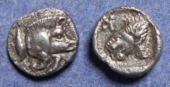 Ancient Coins - Mysia, Kyzikus 450-400 BC, Silver Hemiobol