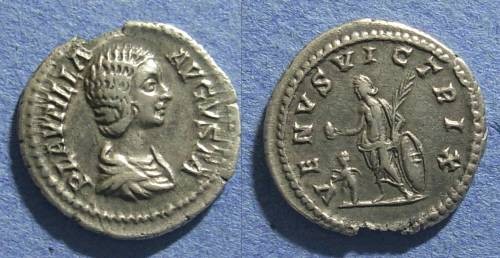 Ancient Coins - Roman Empire, Plautilla d 205, Denarius