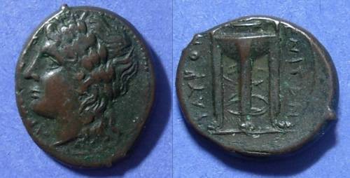 Ancient Coins - Tauromenium, Sicily Circa 310 BC, AE19