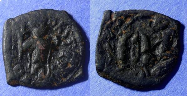 Ancient Coins - Byzantine Empire, Constans II 641-668 AD, Follis