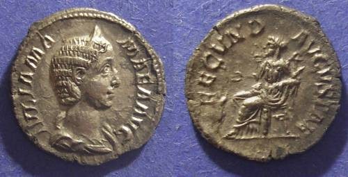 Ancient Coins - Roman Empire, Julia Mamaea 222-235 AD, Denarius
