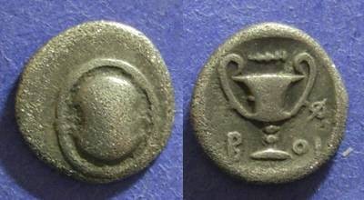 Ancient Coins - Boeotia, Federal Coinage 394-340 BC, Hemidrachm