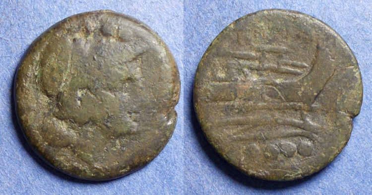 Roman Republic, Anonymous 157-155 BC, AE Triens | Roman Republican Coins