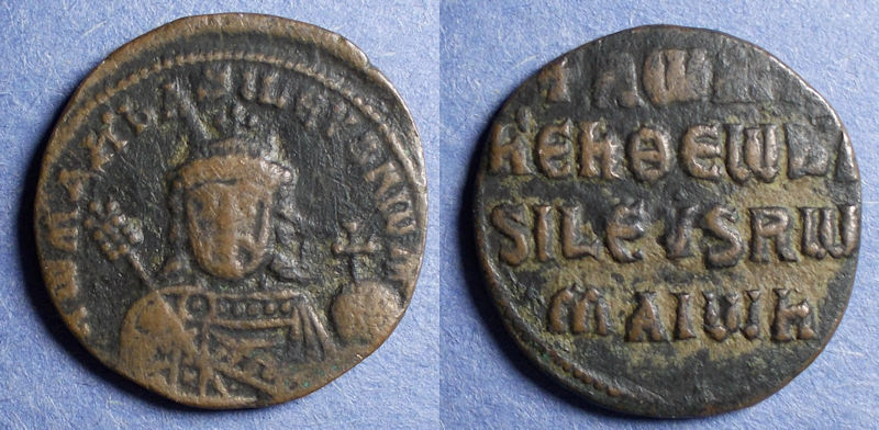 Byzantine Empire, Romanus I 920-944, Bronze Follis | Byzantine Coins