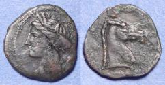 Ancient Coins - Zeugitania, Carthage 300-264 BC, Bronze AE19