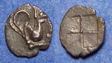 Ancient Coins - Ionia, Teos 500-450 BC, Silver Tetartemorion