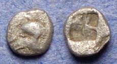 Ancient Coins - Ionia, Uncertain 600-550 BC, Silver Tetartemorion