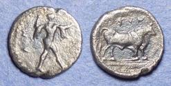 Ancient Coins - Lucania, Sybaris 446-440 BC, Silver Triobol