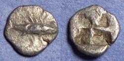 Ancient Coins - Mysia, Kyzikos 550-480 BC, Silver Hemiobol