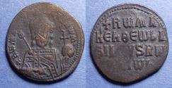 Ancient Coins - Byzantine Empire, Romanus I 920-44, Bronze Follis