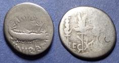 Ancient Coins - Roman Empire, Marc Antony 31/30 BC, Silver Denarius
