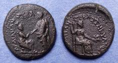 Ancient Coins - Lydia, Sardis, Tiberius 14-37, Bronze AE17
