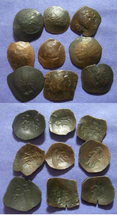 Ancient Coins - Latin Kingdom at Constantinople 1204-1261 - 9 Imitative trachy