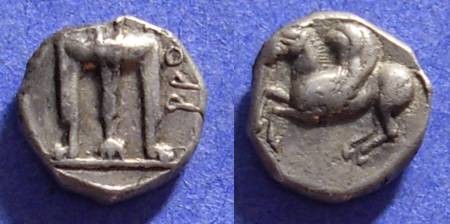 Ancient Coins - Kroton Bruttium - Triobol 465-435 BC - Gorgeous!