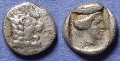 Ancient Coins - Caria, Knidos 505-411 BC Silver Obol