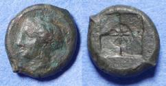 Ancient Coins - Sicily, Syracuse 405-375 BC, Bronze Hemilitron