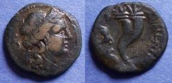 Ancient Coins - Bruttium, Vibo Valentia 193-150 BC, Bronze Semis