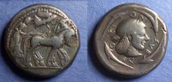 Ancient Coins - Sicily, Syracuse 485-466 BC, Silver Tetradrachm