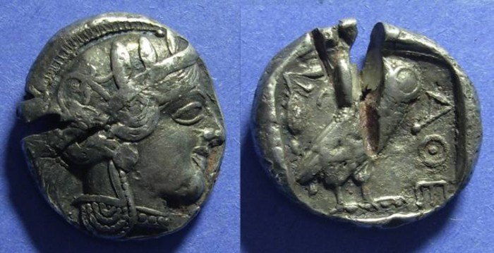 Ancient Coins - Attica, Athens 449-413 BC, Tetradrachm