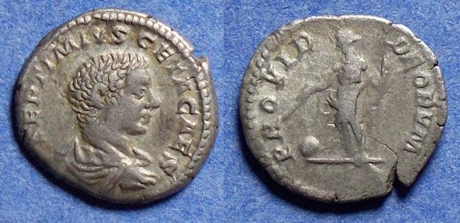 Ancient Coins - Roman Empire, Geta (as Caesar) 198-208, Silver Denarius
