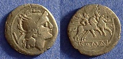 Ancient Coins - Republic Quinarius  Circa 211 BC
