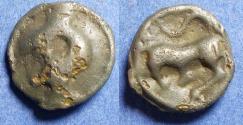 Ancient Coins - Celtic Gaul, Turones 80-50 BC, Potin 14.6mm