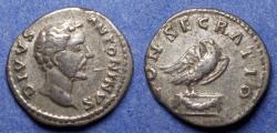 Ancient Coins - Roman Empire, Divus Antoninus Pius d 161, Silver Denarius