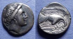 Ancient Coins - Euboaea, Chalkis 290-273 BC, Silver Drachm